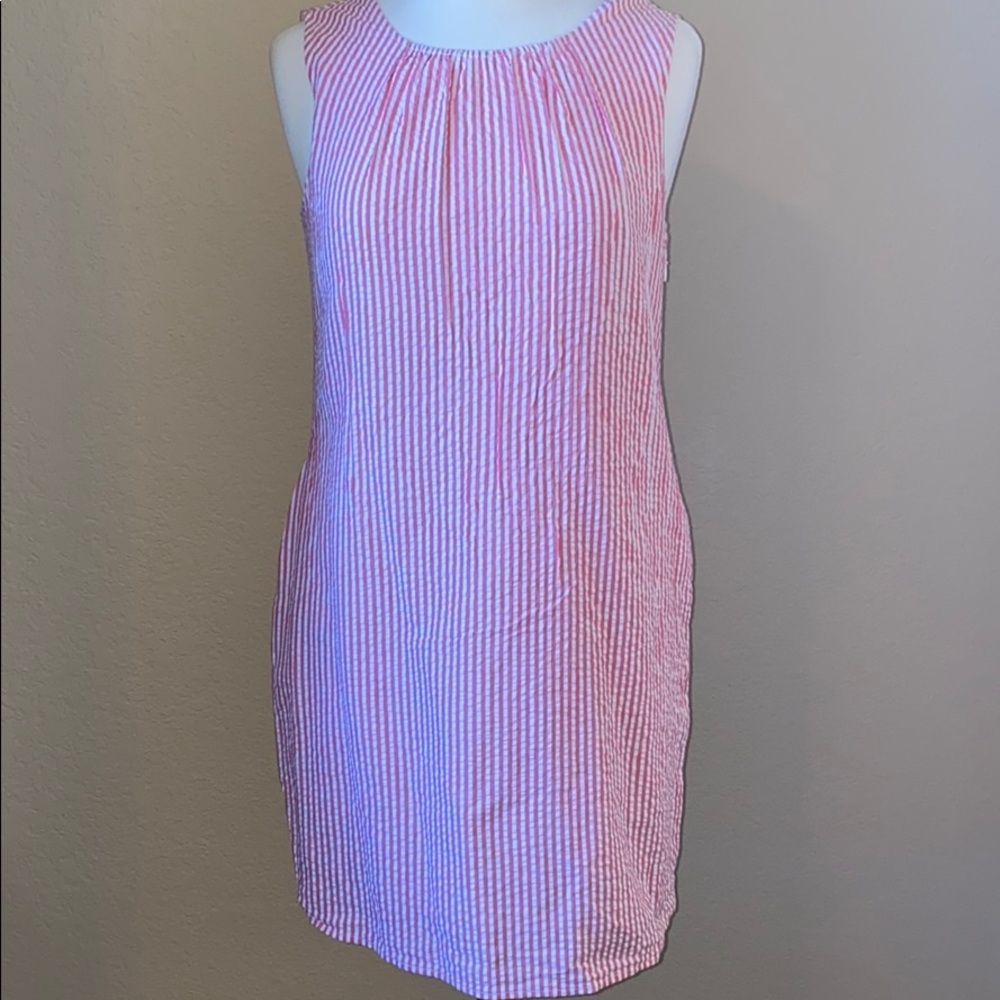 Crown & Ivy Pink Searsucker Dress {Pockets} Size 6
